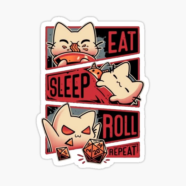 Item preview, A Day of The Life Of a D&D Player - Gaming art designed and sold by Sam.Design.Studios.