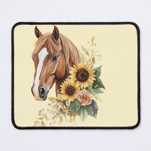 Item preview, Chic Serenity: Brown Horse Meets Boho Blooms designed and sold by No1Equestrian.