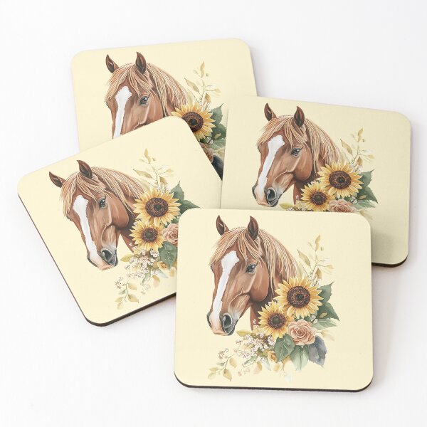 Item preview, Chic Serenity: Brown Horse Meets Boho Blooms designed and sold by No1Equestrian.