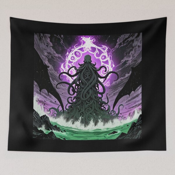 Item preview, Cthulhu the evil all seeing Eldritch Lovecraftian God Anime Manga style art designed and sold by Vintage Designs +.