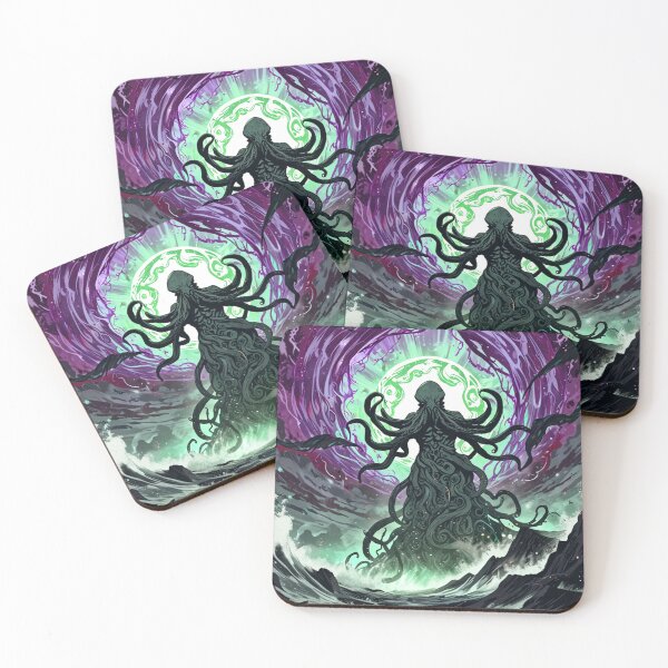 Item preview, Cthulhu the evil all seeing Eldritch Lovecraftian God Anime Manga style art designed and sold by Vintage Designs +.