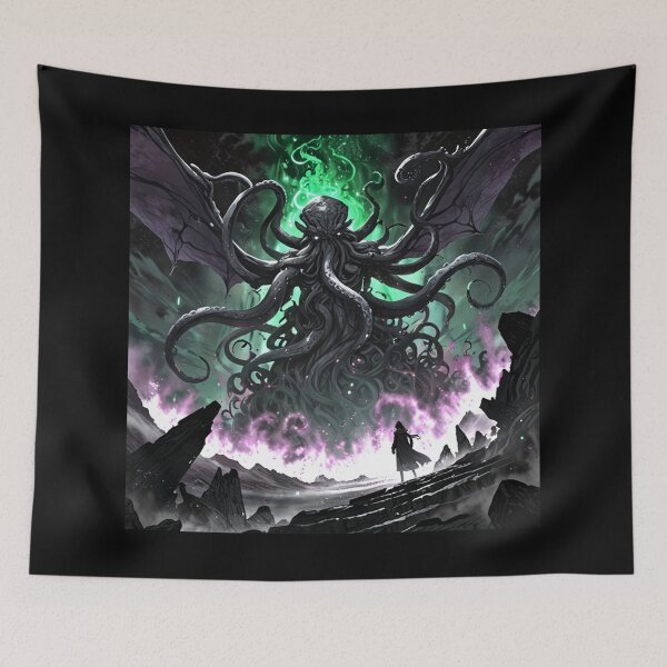 Item preview, Cthulhu the evil all seeing Eldritch Lovecraftian God Anime Manga style art designed and sold by Vintage Designs +.