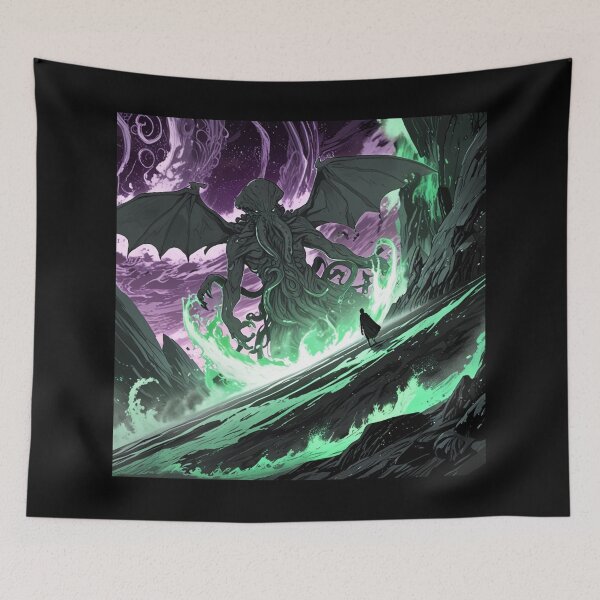 Item preview, Cthulhu the evil all seeing Eldritch Lovecraftian God Anime Manga style art designed and sold by Vintage Designs +.