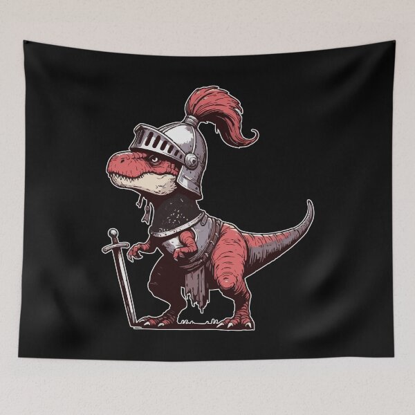 Item preview, Tyrannosaurus Dinosaur Knight Medieval designed and sold by TomFrontierArt.