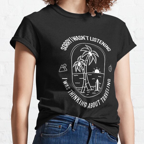 Item preview, Thinking About Travel (Trees & Surf Board) designed and sold by Woodlawn Designs LLC.