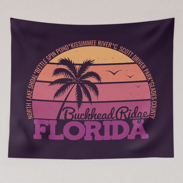 Item preview, Buckhead Ridge Florida Sunset Retro Vintage Local Pride Logo designed and sold by CRHPOD20.
