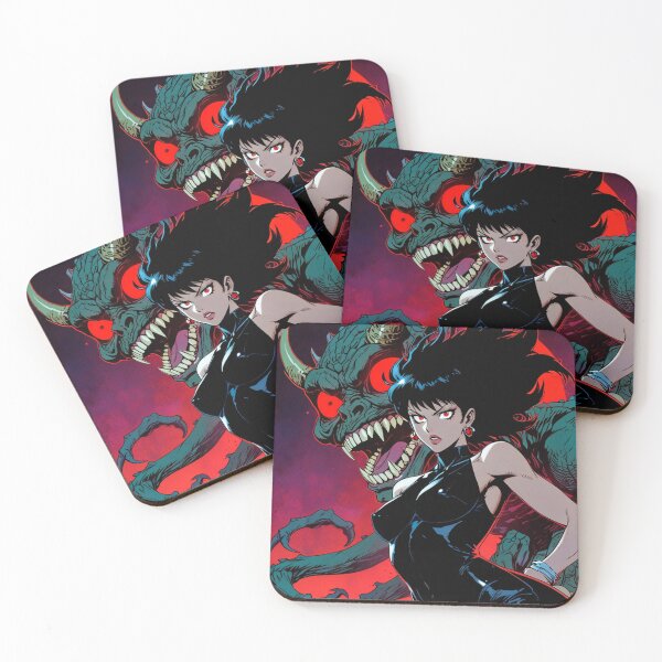 Item preview, The Demon Huntress Vintage Anime Manga style comic illustration art cool retro designed and sold by Vintage Designs +.