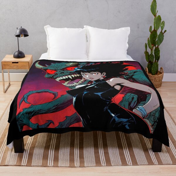 Item preview, The Demon Huntress Vintage Anime Manga style comic illustration art cool retro designed and sold by Vintage Designs +.