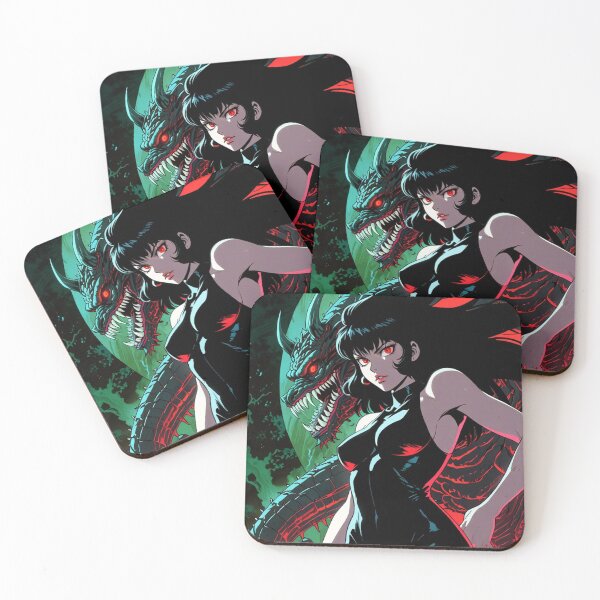 Item preview, The Demon Huntress Vintage Anime Manga style comic illustration art cool retro designed and sold by Vintage Designs +.
