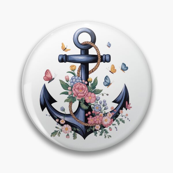 Item preview, Anchor with Flowers designed and sold by Sza1a.