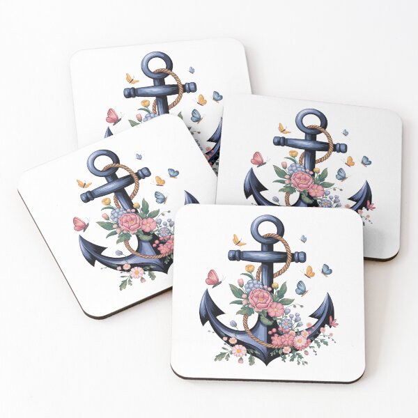 Item preview, Anchor with Flowers designed and sold by Sza1a.