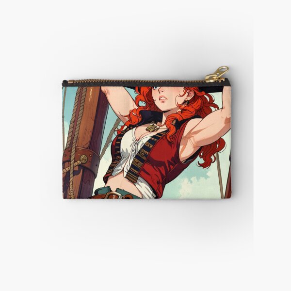 Item preview,  Red Head Pirate Queen Anne Bonney vintage Anime Manga Illustration designed and sold by Vintage Designs +.