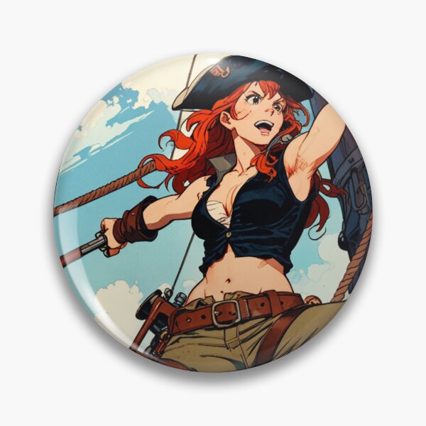 Item preview,  Red Head Pirate Queen Anne Bonney vintage Anime Manga Illustration designed and sold by Vintage Designs +.