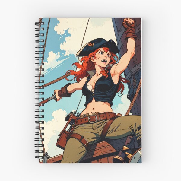 Item preview,  Red Head Pirate Queen Anne Bonney vintage Anime Manga Illustration designed and sold by Vintage Designs +.