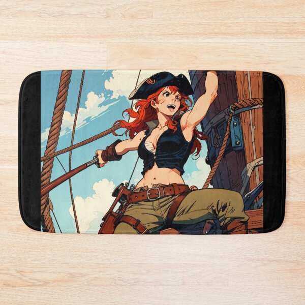 Item preview,  Red Head Pirate Queen Anne Bonney vintage Anime Manga Illustration designed and sold by Vintage Designs +.