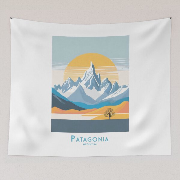 Item preview, Vintage Patagonia in Argentina: Minimalist retro travel poster for globetrotters designed and sold by pod24.