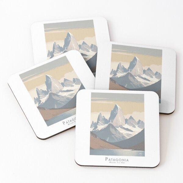 Item preview, Vintage travel poster - Majestic Mount Fitz Roy, Patagonia - Argentina Retro Minimal Design designed and sold by pod24.