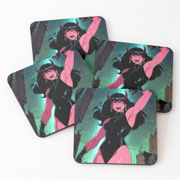 Item preview, The Demon Huntress Vintage Anime Manga style comic illustration art cool retro designed and sold by Vintage Designs +.