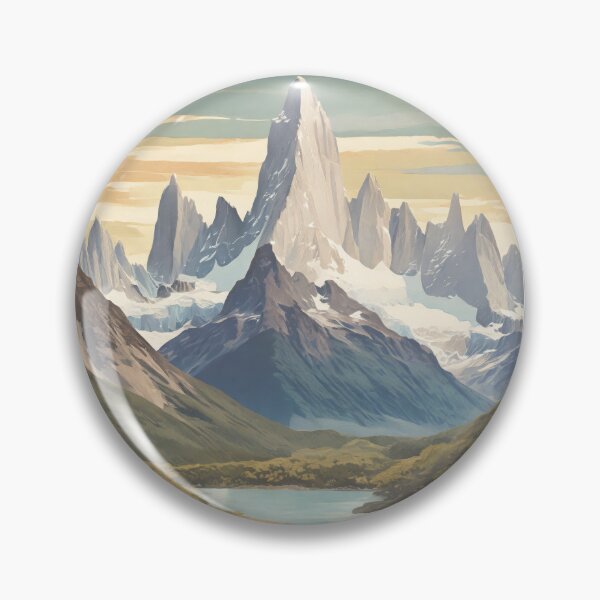 Item preview, Vintage Patagonia Argentina travel poster - Minimalist Mount Fitz Roy retro design designed and sold by pod24.