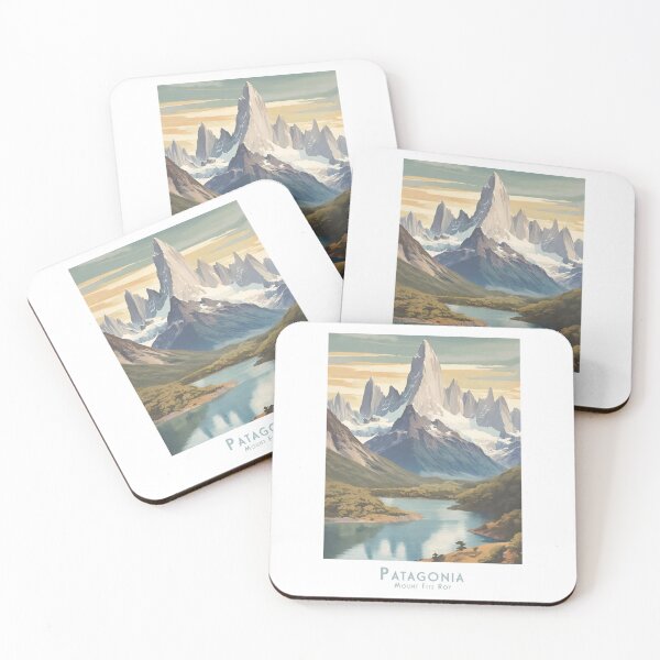 Item preview, Vintage Patagonia Argentina travel poster - Minimalist Mount Fitz Roy retro design designed and sold by pod24.
