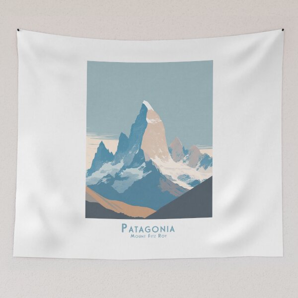 Item preview, Vintage Patagonia Argentina Chile - Minimalist Retro Travel Poster of Mount Fitz Roy designed and sold by pod24.