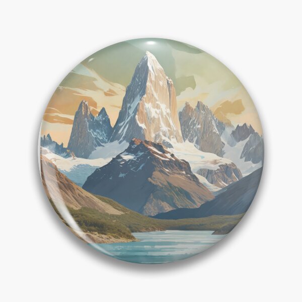 Item preview, Vintage Patagonia Argentina – Minimalist retro travel poster of Mount Fitz Roy designed and sold by pod24.