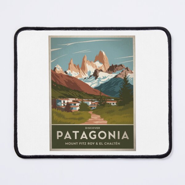 Item preview, Vintage travel poster Patagonia Argentina - Retro Minimal Design with Mount Fitz Roy & El Chaltén designed and sold by pod24.