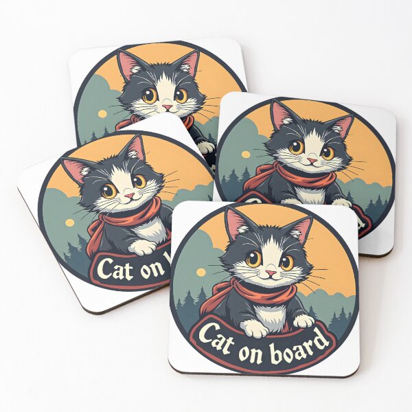 Item preview, sticker "Cat on board" designed and sold by barbastyle.