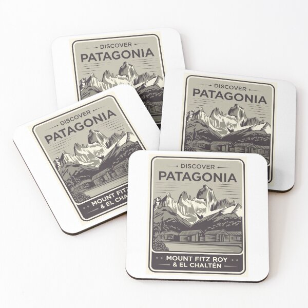 Item preview, Vintage travel poster Patagonia - Retro Minimal Design with Mount Fitz Roy & El Chaltén - Argentina designed and sold by pod24.