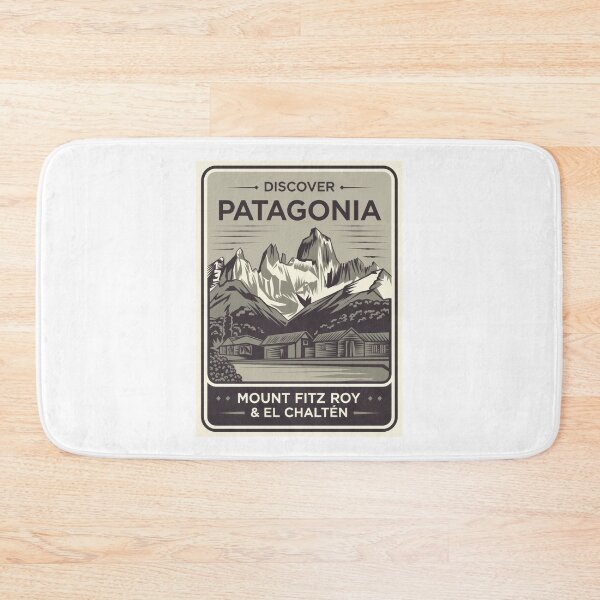 Item preview, Vintage travel poster Patagonia - Retro Minimal Design with Mount Fitz Roy & El Chaltén - Argentina designed and sold by pod24.