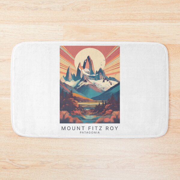 Item preview, Surreal Retro Travel Poster – Mount Fitz Roy in Patagonia Argentina in Vintage Style designed and sold by pod24.