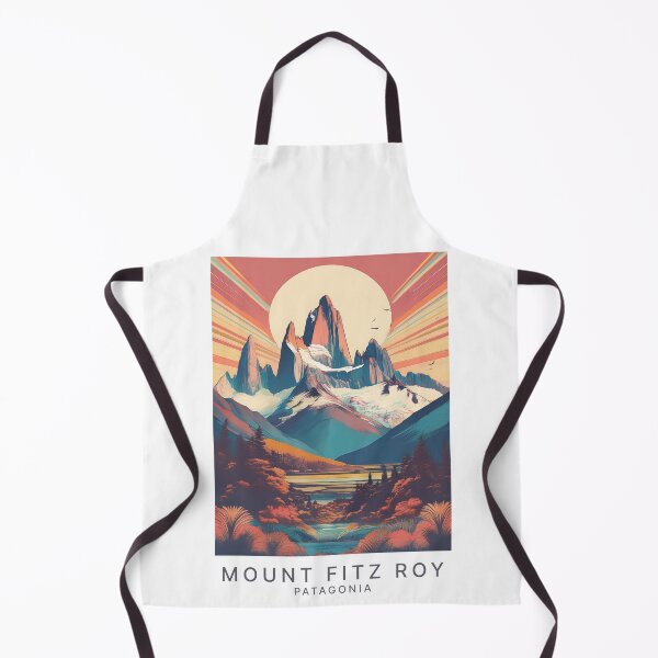 Item preview, Surreal Retro Travel Poster – Mount Fitz Roy in Patagonia Argentina in Vintage Style designed and sold by pod24.