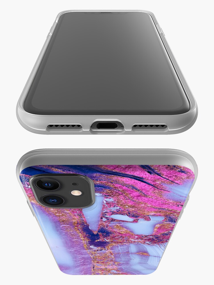 Alternate view of Elegant marbled purple and blue gem stone iPhone Case & Cover