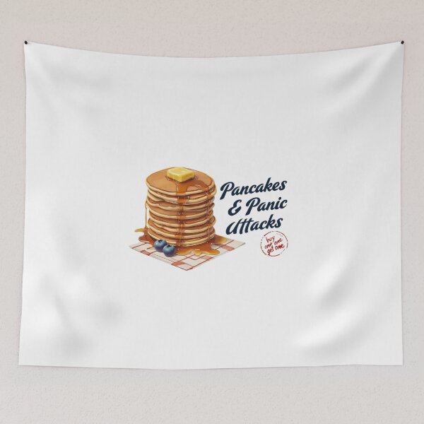 Item preview, Funny "Pancakes & Panic Attacks" Comfort Colors® Shirt – Quirky Breakfast & Food Lover Tee designed and sold by Colorful-Garden.