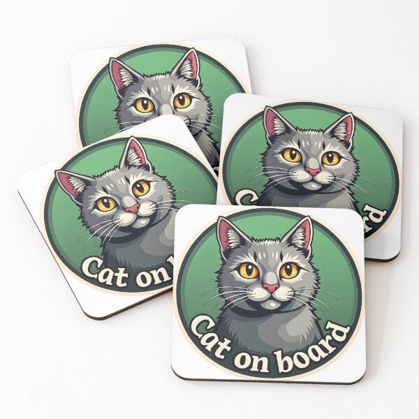 Item preview, sticker "Cat on board" designed and sold by barbastyle.