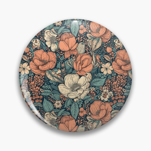 Artikelvorschau, „Elegantes nahtloses Vintage-Blumenmuster – handgezeichnete botanische Illustration“ entworfen und verkauft von Building60media.
