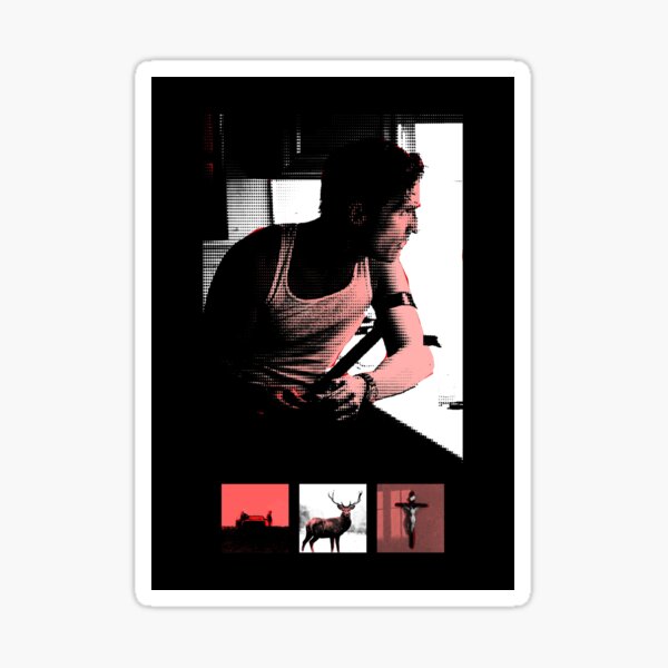 Vista previa del artículo con la obra «Serigrafía de True Detective Rust Cohle / Rusty Halftone», diseñado y vendido por gialloredblood.