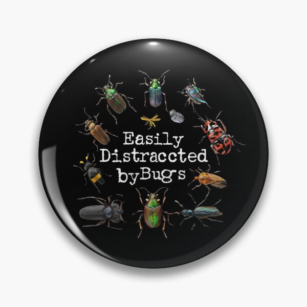 Item preview, "Easily Distracted by Bugs" – Fun Entomology Shirt for Bug Lovers & Insect Enthusiasts designed and sold by Colorful-Garden.