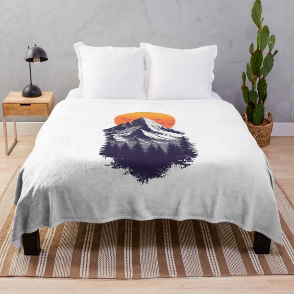 Item preview, Abstract nature artwork featuring mountains and forest designed and sold by CreativeLarysa.