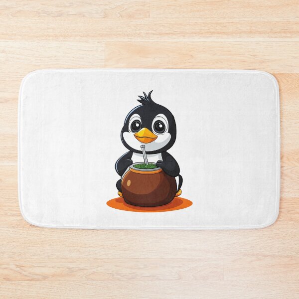 Item preview, Cute Penguin Drinking Yerba Mate – Funny Mate Lover Cartoon designed and sold by flamini.