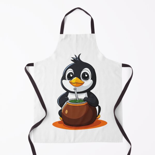 Item preview, Cute Penguin Drinking Yerba Mate – Funny Mate Lover Cartoon designed and sold by flamini.