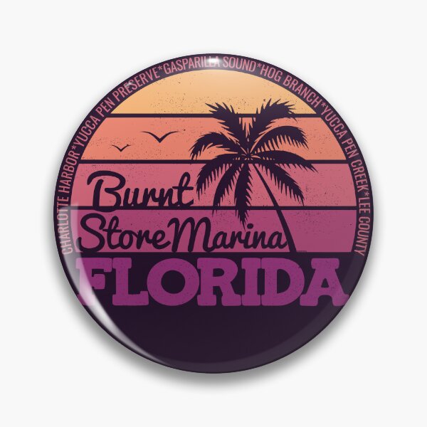 Item preview, Burnt Store Marina Florida Sunset Retro Vintage Local Pride Logo designed and sold by CRHPOD20.