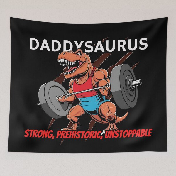 Item preview, Daddysaurus Rex Workout T Shirt for Gym Lover designed and sold by SaavedraDesign.