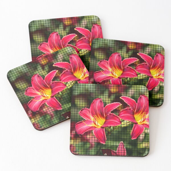 Item preview, Red Lilies with Weaved Background designed and sold by BostonArcImage.