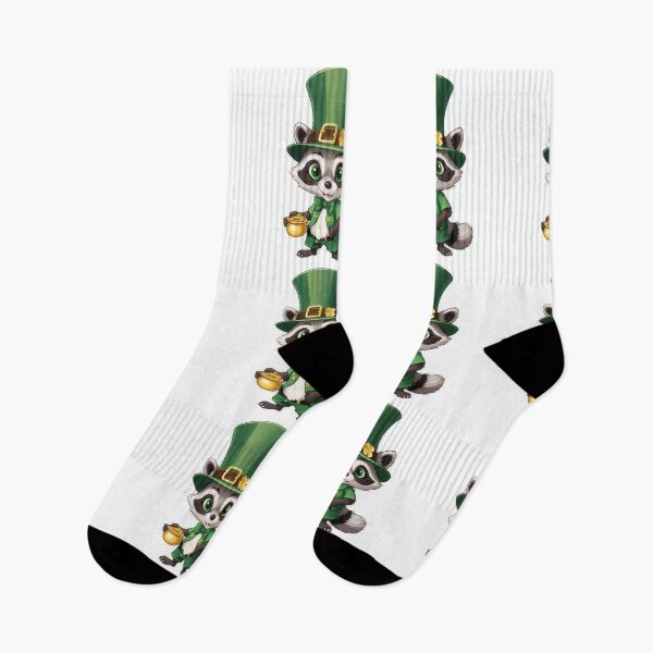 Item preview, Leprechaun Raccoon with a Pot of Gold designed and sold by Marimurmurprint.