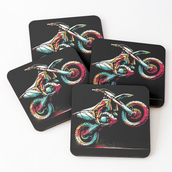 Item preview, Dirt Bike Stunts T-Shirt, Motocross Tee, Biker Apparel [3022] designed and sold by KoolArtDistrict.