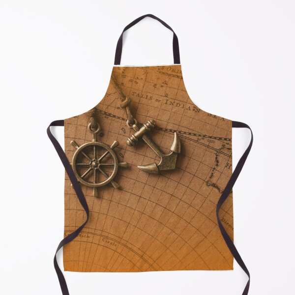 Item preview, Nautical Pendants Against a Sepia Map of the Indian Sea  designed and sold by CountyKent.