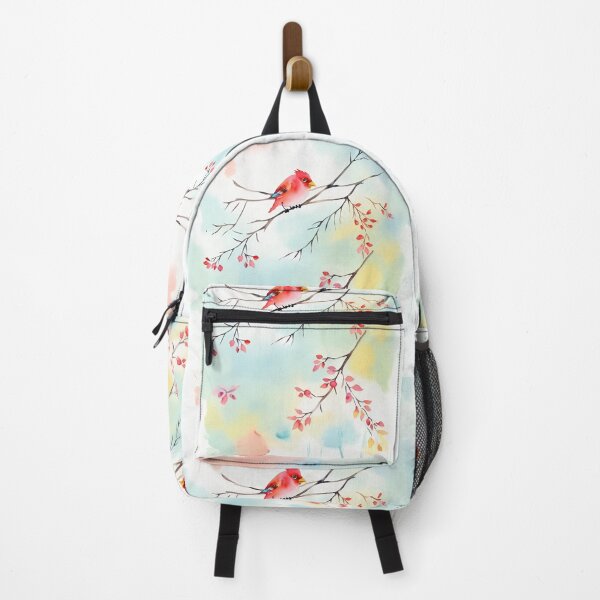 Item preview, Red Bird on a Branch - Watercolor Serenity designed and sold by Desireehaz.