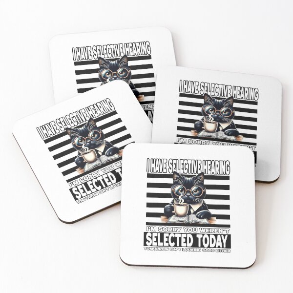 Item preview, Selective Hearing Cat designed and sold by Belarte.shop.