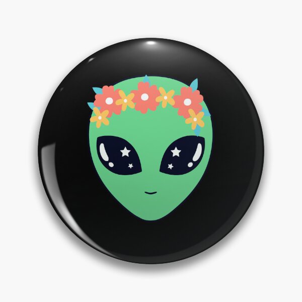 Item preview, Pretty Alien with Flower Head Band designed and sold by ThirdEyeAlien.